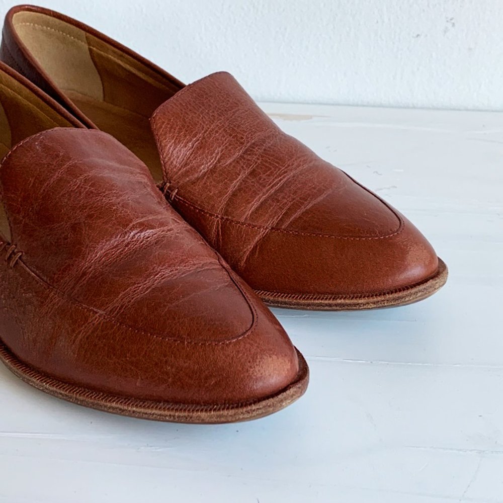 Madewell Mahagony Leather Loafers style# H2419 GUC - Picture 5 of 8